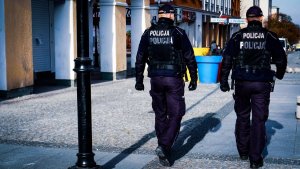 Policyjny patrol w Łomży