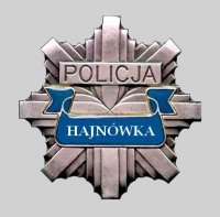 Odznaka policyjna z napisem Hajnówka.